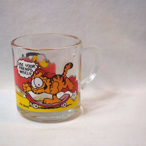 Vintage 1978 McDonalds Garfield Glass Coffee Mug Cup Promotion Give Away - Picture 1 of 6